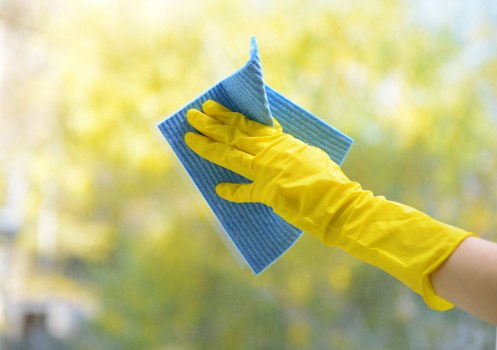 Regular cleaning tools arranged for routine home upkeep