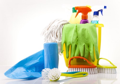 Professional commercial cleaning in a retail environment