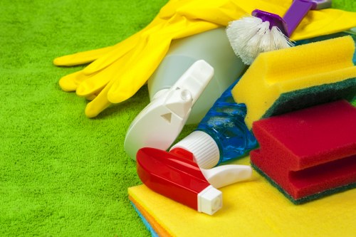 Bathroom move out cleaning with scrubbed fixtures and mirrors