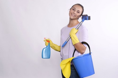 Final stage of after builders cleaning in a fresh renovation project