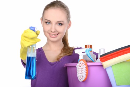 A sanitized kitchen and bathroom scene representing regular cleaning