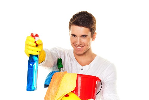 Cleaning team preparing a short-term rental for the next guest
